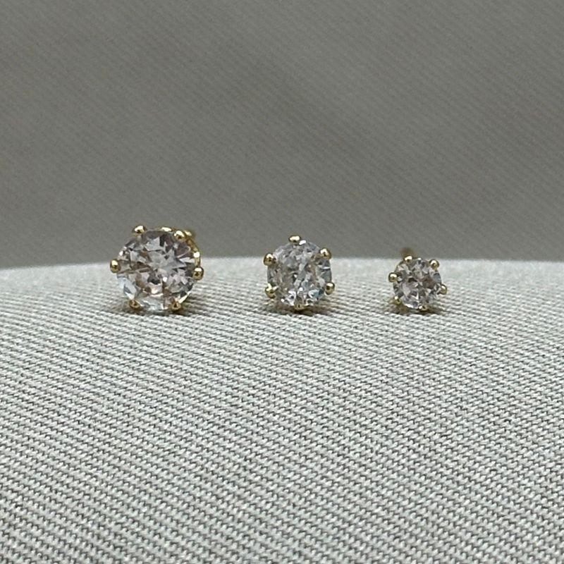 BRINCO TRIO PONTO DE LUZ ZIRCONIA