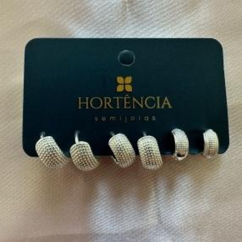 BRINCO TRIO REDONDO LISO/FOSCO