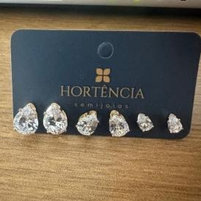 BRINCO TRIO ZIRCONIA GOTA 8/6/4MM