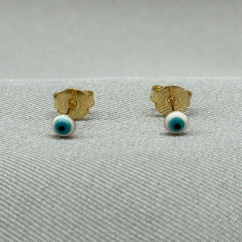 BRINCOS OLHO GREGO 4/6MM