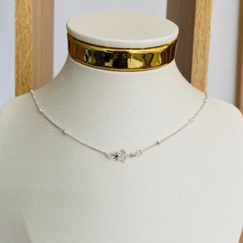 CHOCKER ESTRELA COM BOLINHAS