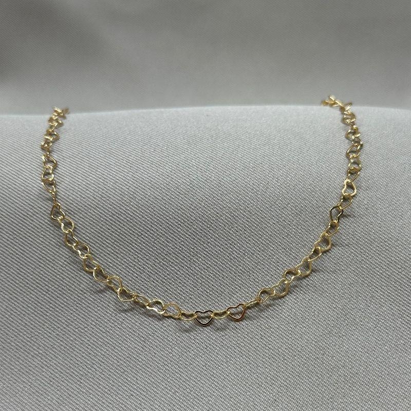 CHOKER ELO CORAÇÃO 5*3,6 35+10CM