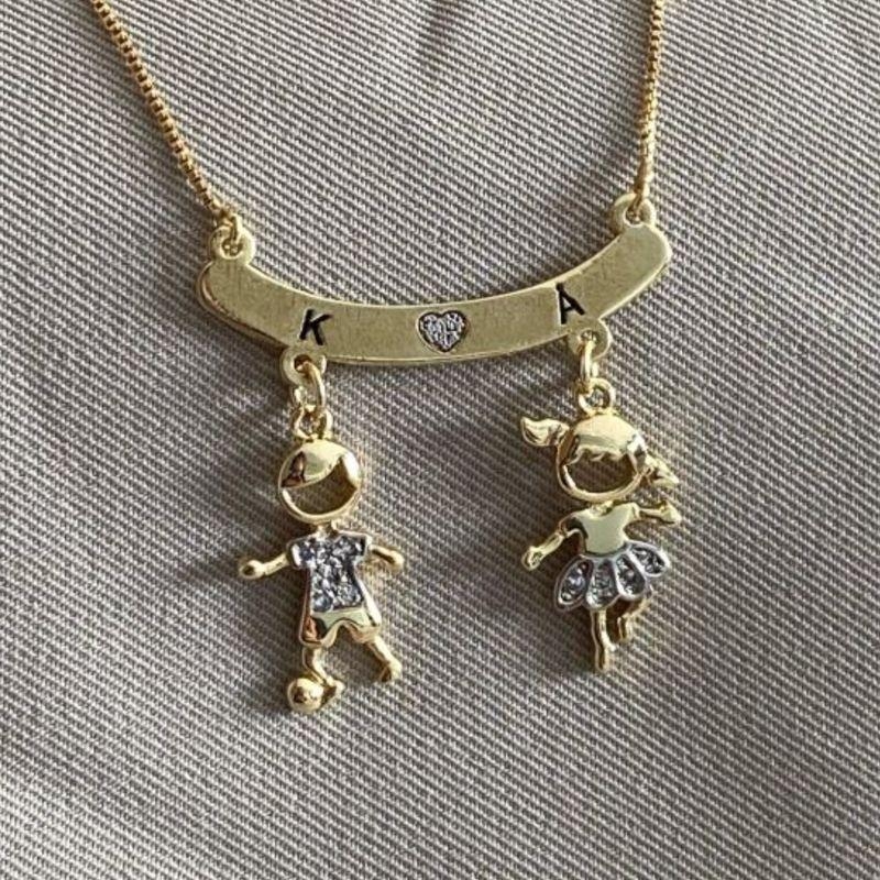 COLAR 2 FILHOS PERSONALIZADO