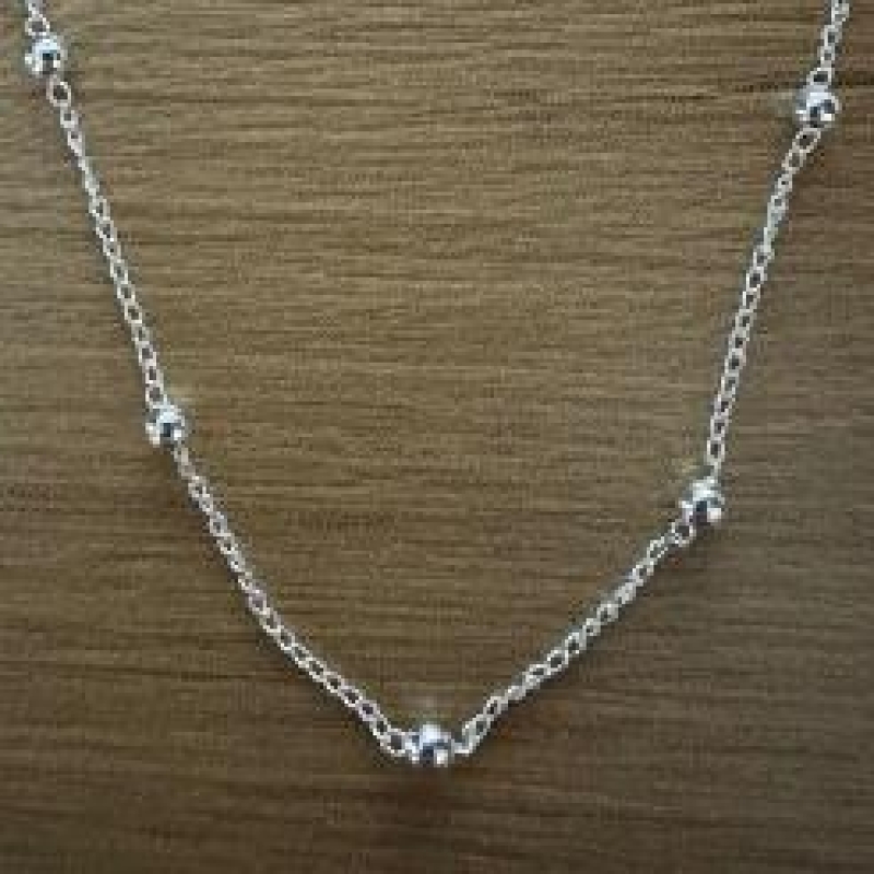 COLAR BOLINHAS 3,5MM ESPAÇADAS 40CM 