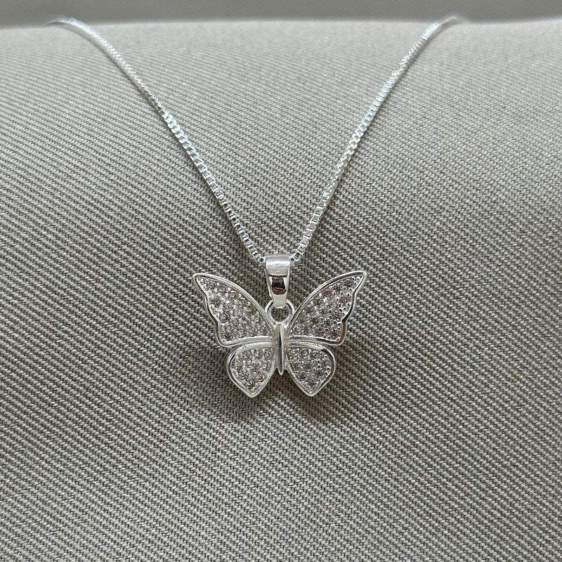 COLAR BORBOLETA CRAVEJADA