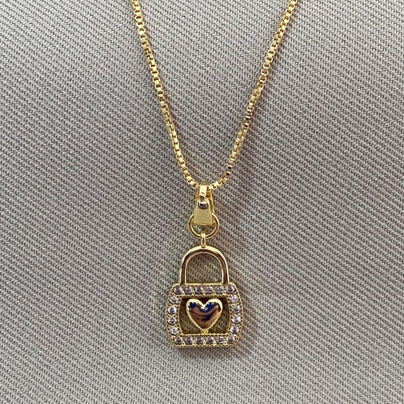 COLAR CADEADINHO CRAVEJADO