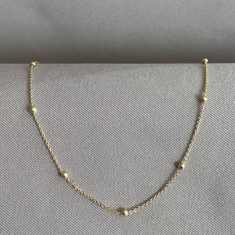 COLAR CADEADO COM BOLINHA 45CM