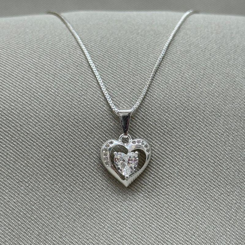 COLAR CORAÇÃO COM ZIRCONIA