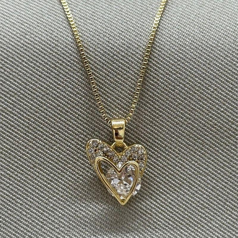 COLAR CORAÇÃO CRAVEJADO