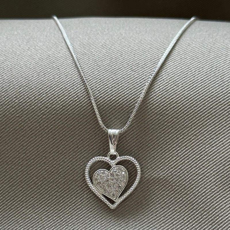 COLAR CORAÇÃO DUPLO