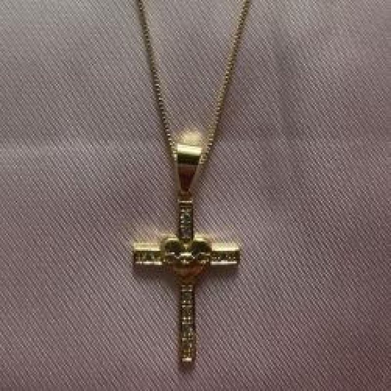 COLAR CRUZ SAGRADO CORAÇÃO