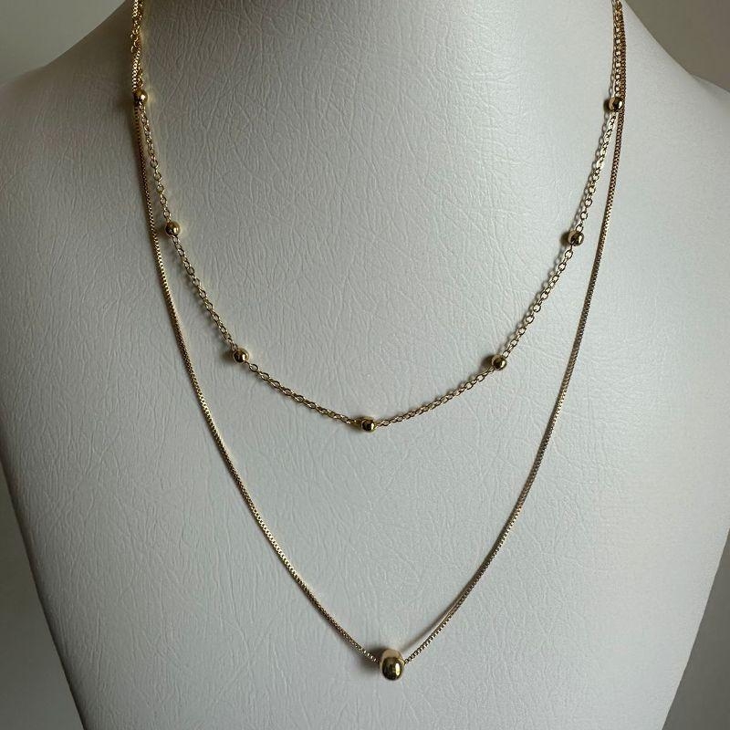 COLAR DUPLO BOLINHAS