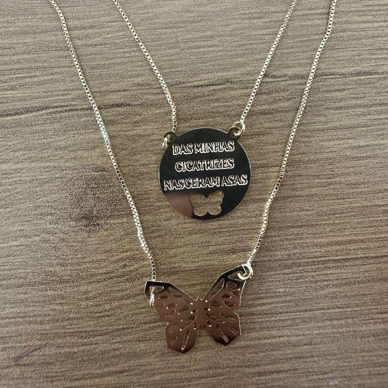 COLAR DUPLO BORBOLETA