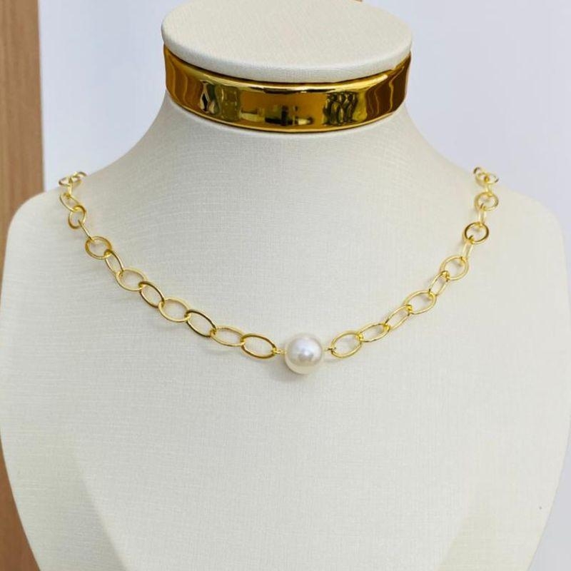 COLAR ELOS COM PEROLA