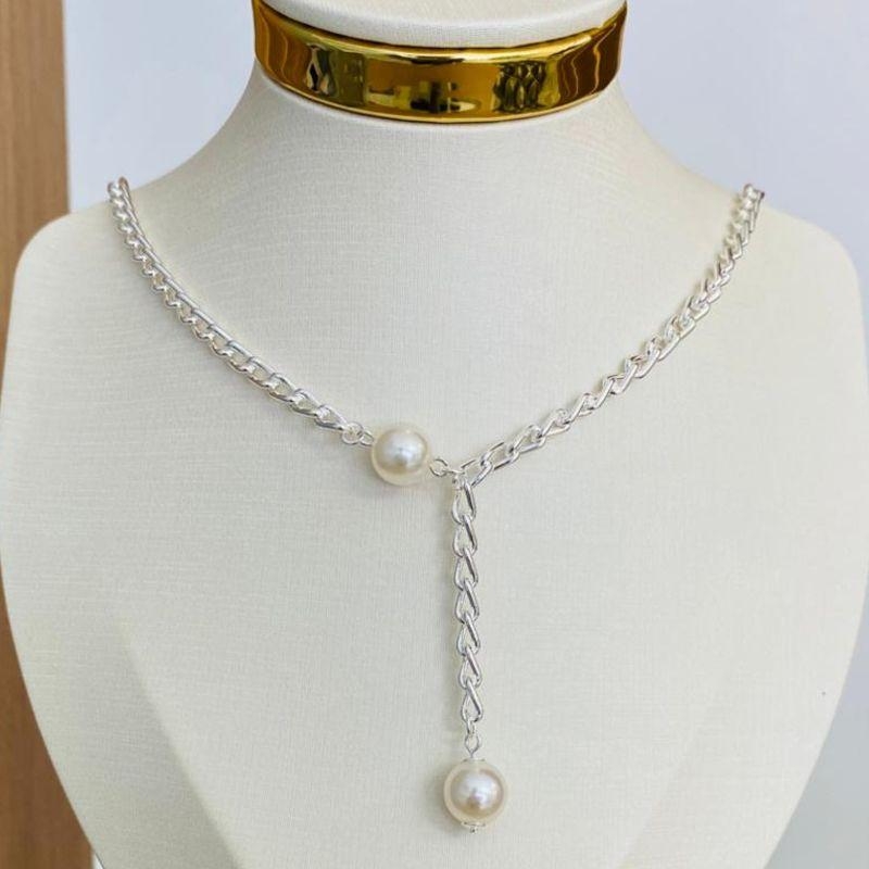 COLAR ELOS GRUMET COM PEROLA