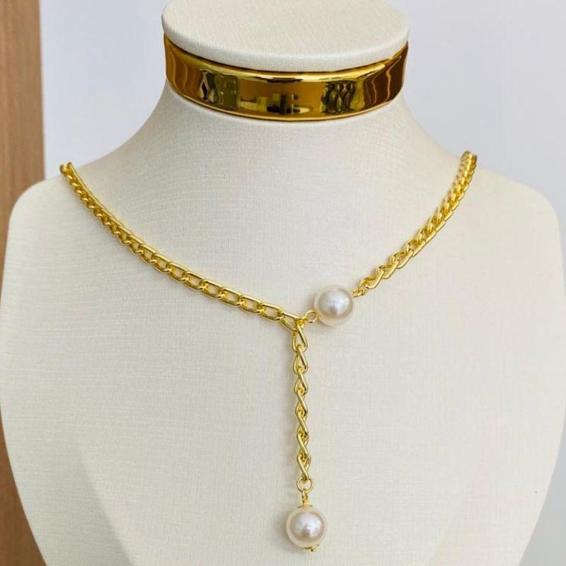 COLAR ELOS GRUMET COM PEROLA