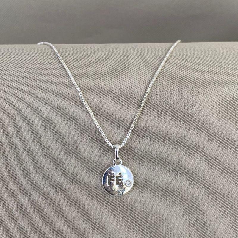 COLAR FÉ COM UMA ZIRCONIA