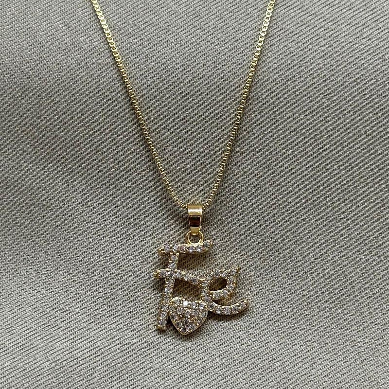 COLAR FÉ CORAÇÃO CRAVEJADO