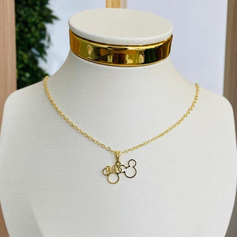 COLAR INFANTIL MINNIE E MICKEY