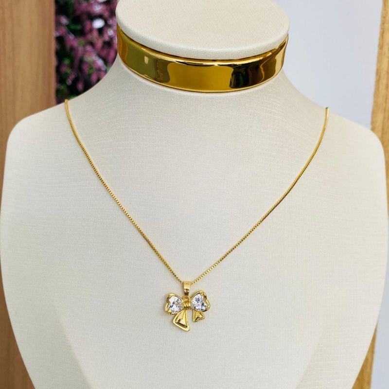 COLAR LACINHO COM ZIRCONIA