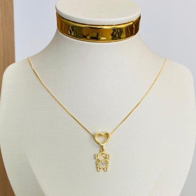 COLAR MENINA COM CORAÇÃO