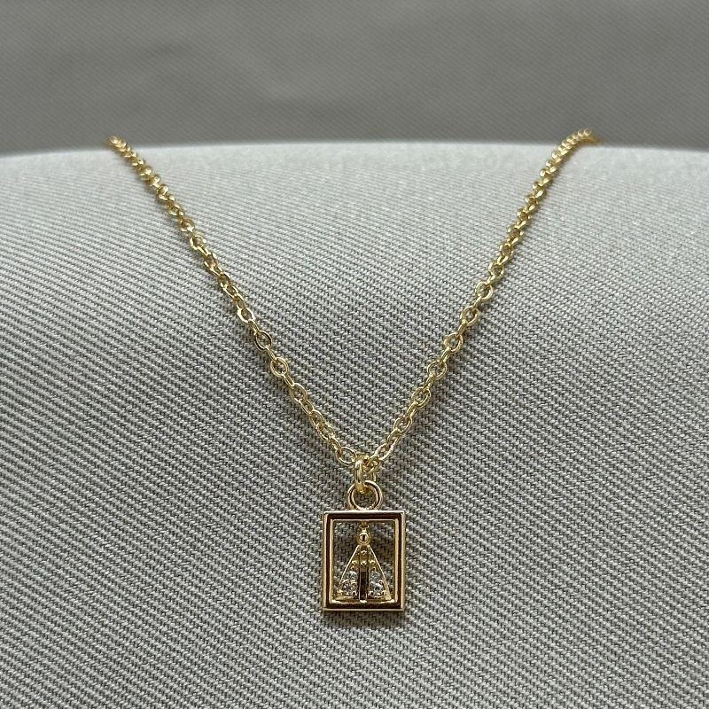 COLAR MINIMALISTA NOSSA SENHORA CRISTAL