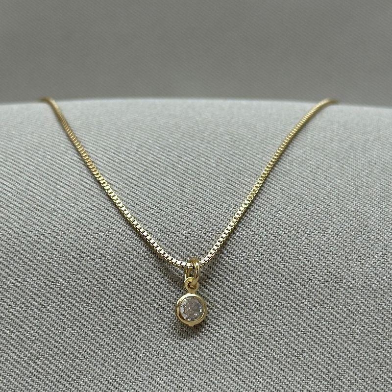 COLAR PONTINHO DE LUZ ZIRCONIA