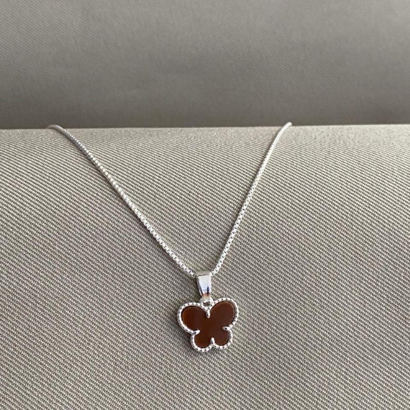 COLAR VENEZIANA BORBOLETA MARROM