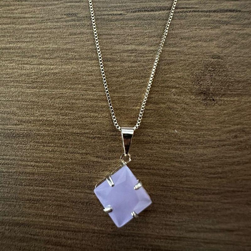 COLAR ZIRCONIA QUADRADA