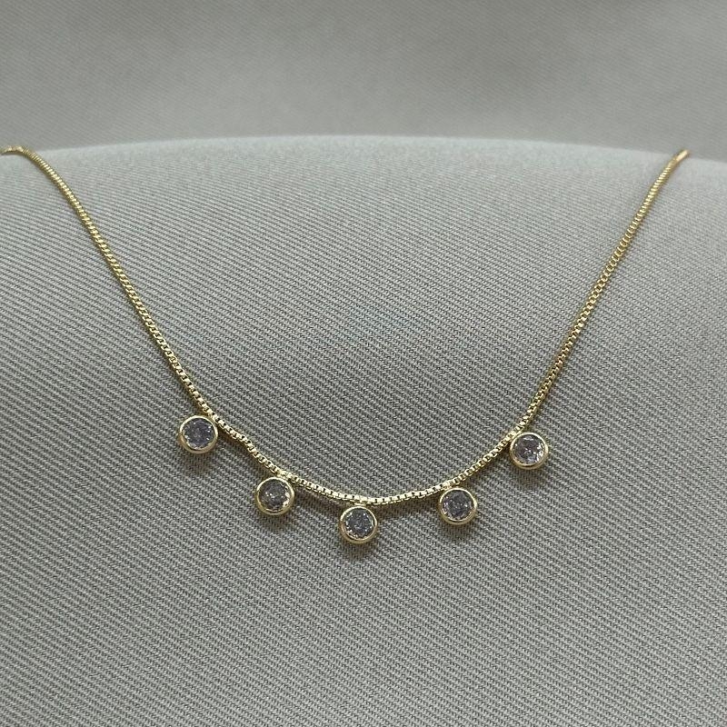 COLAR ZIRCONIAS PENDURADAS