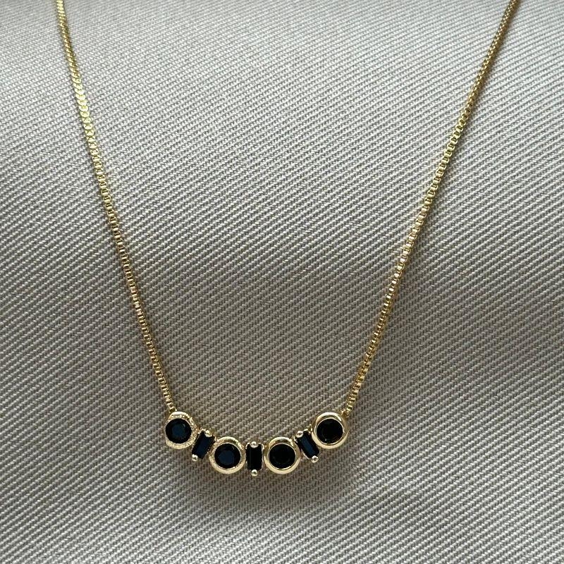 COLAR ZIRCONIAS PRETAS