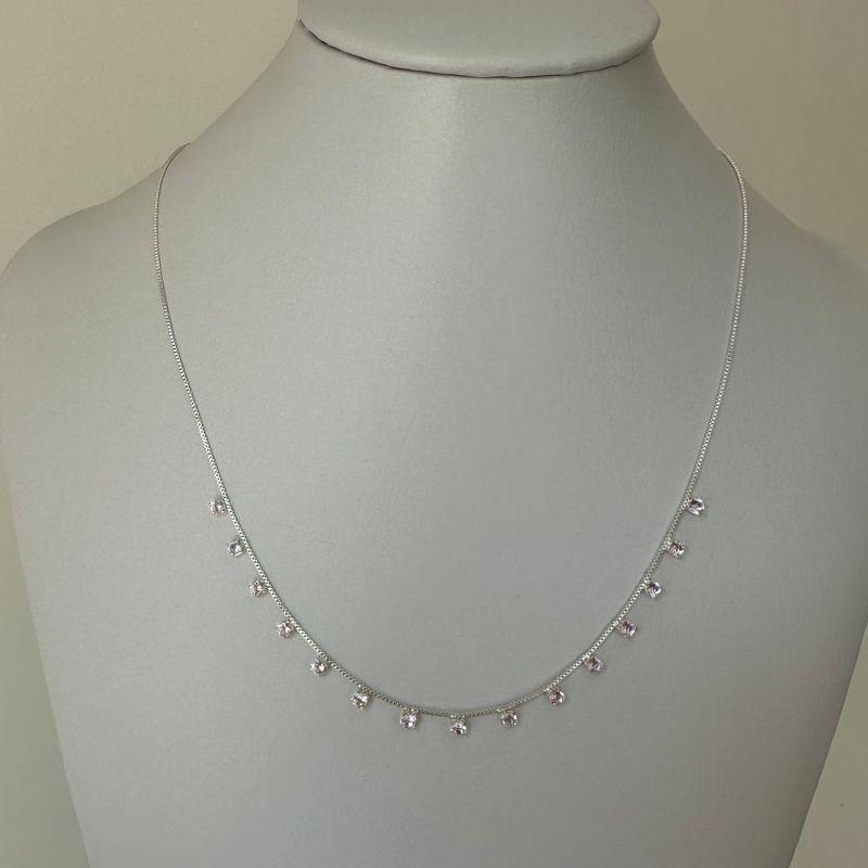 COLAR ZIRCONIAS ROSAS