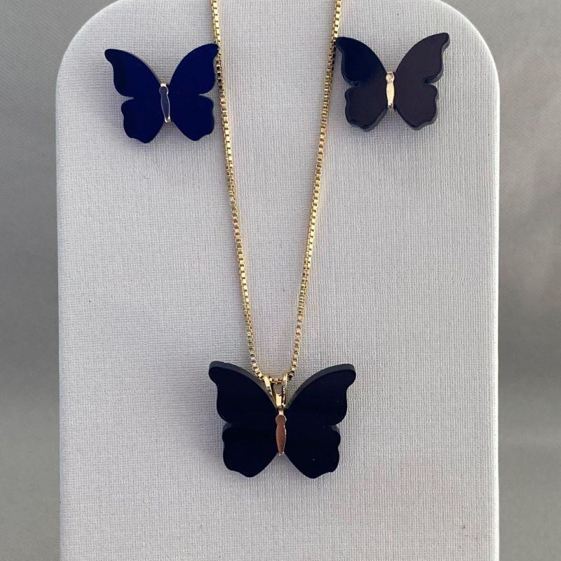 CONJUNTO BORBOLETA PRETA