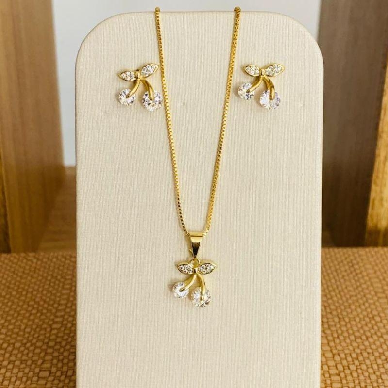 CONJUNTO CEREJA ZIRCONIA
