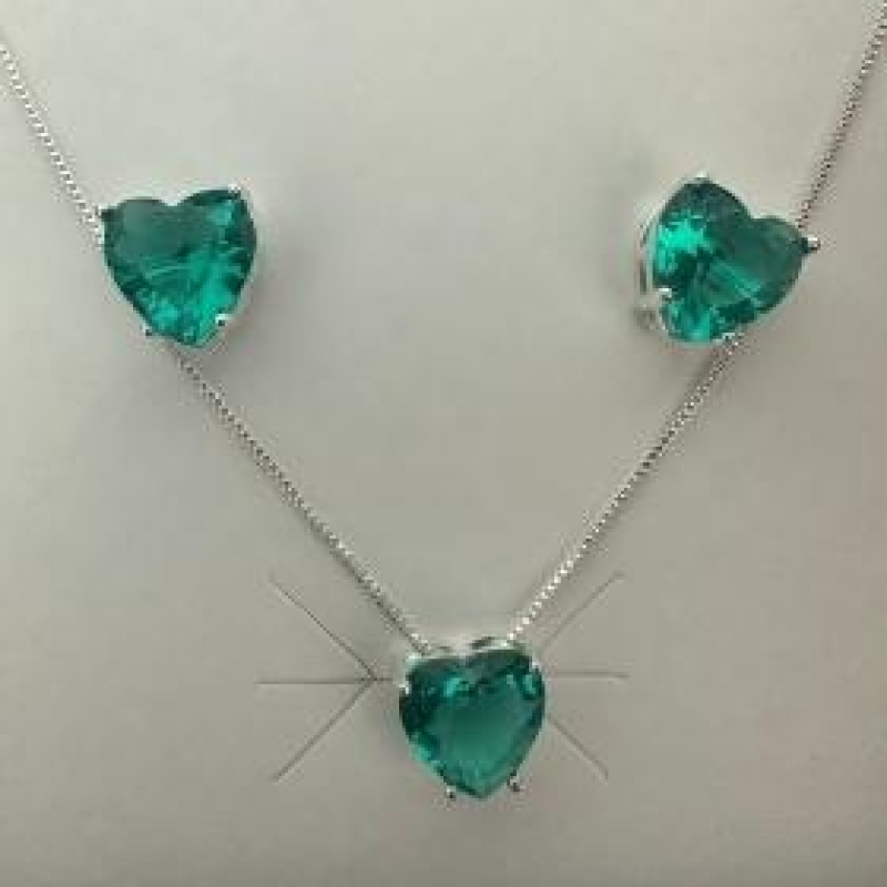 CONJUNTO CORAÇÃO TURMALINA