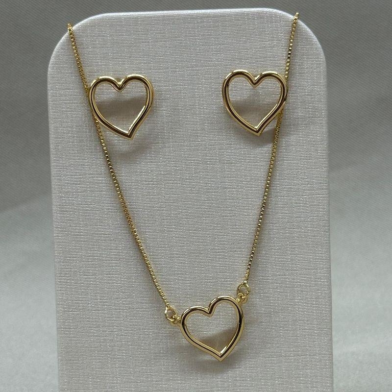 CONJUNTO CORAÇÃO VAZADO