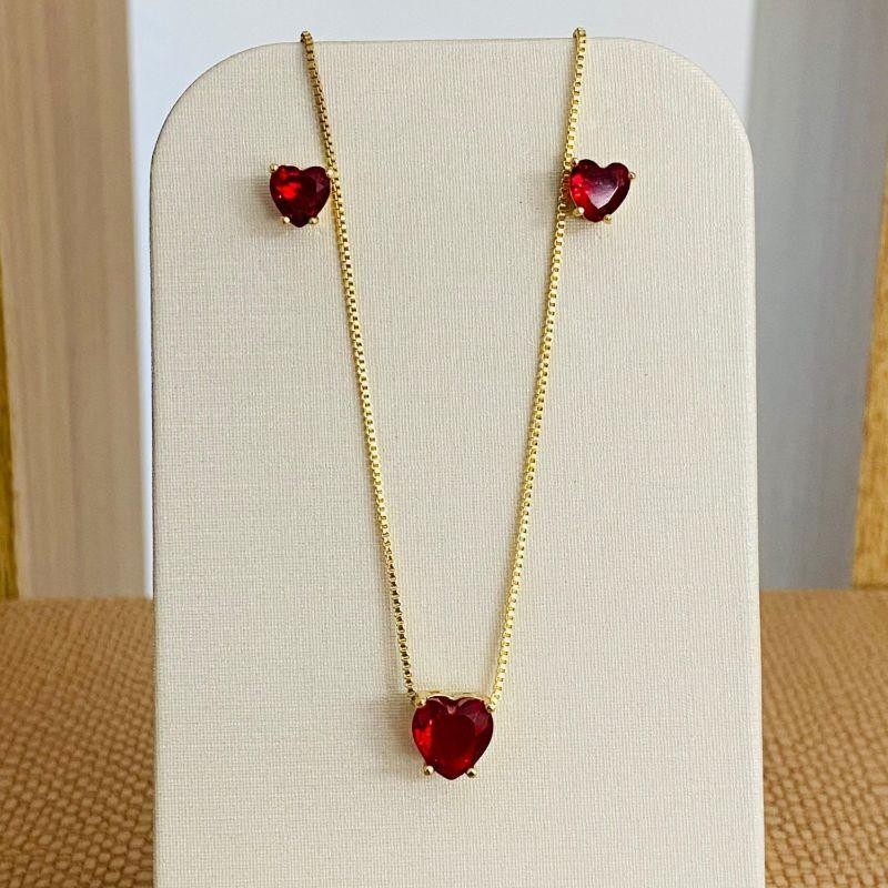 CONJUNTO CORAÇÃO VERMELHO