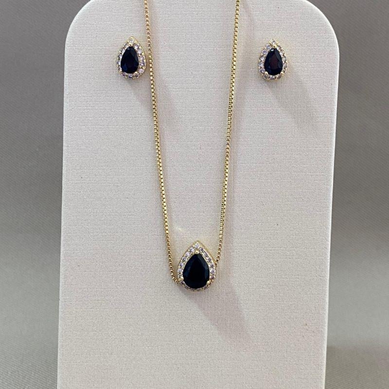 CONJUNTO GOTA CRAVEJADA PRETA