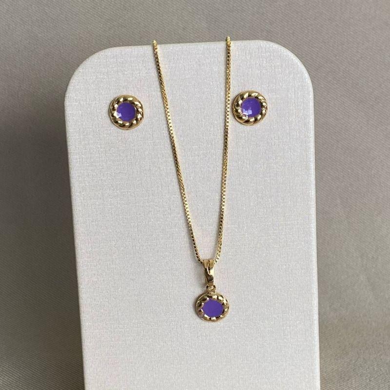 CONJUNTO INFANTIL REDONDO ROXO