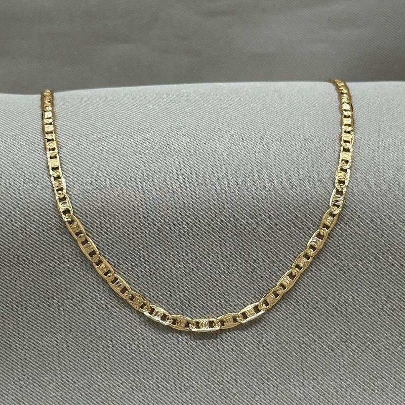 CORRENTE GUCCI PIASTRINE DE LACRE DIAMANTADO