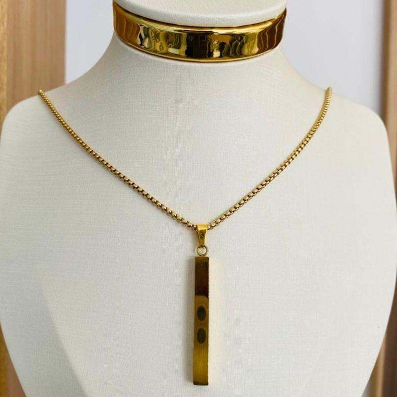 CORRENTE MASCULINA COM PINGENTE