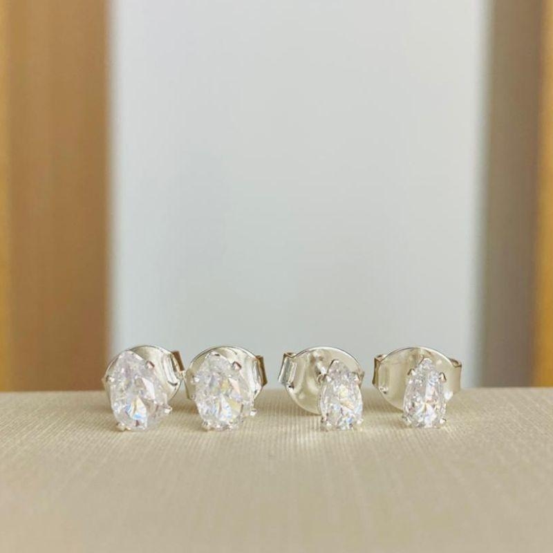 DUPLA DE BRINCOS GOTINHA CRISTAL