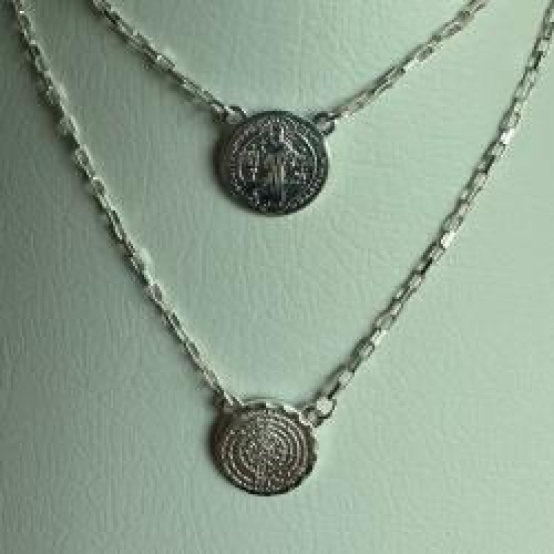 ESCAPULARIO C/MEDALHA SÃO BENTO E ORAÇÃO 