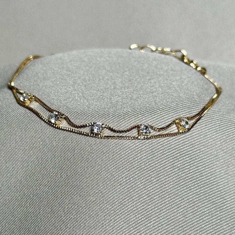 PULSEIRA 2 FIOS COM 5 ZIRCONIAS