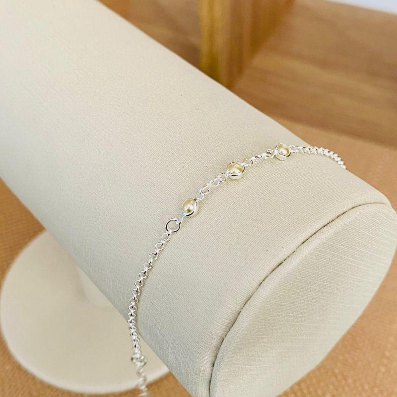 PULSEIRA 3 PEROLAS ELO PORTUGUES