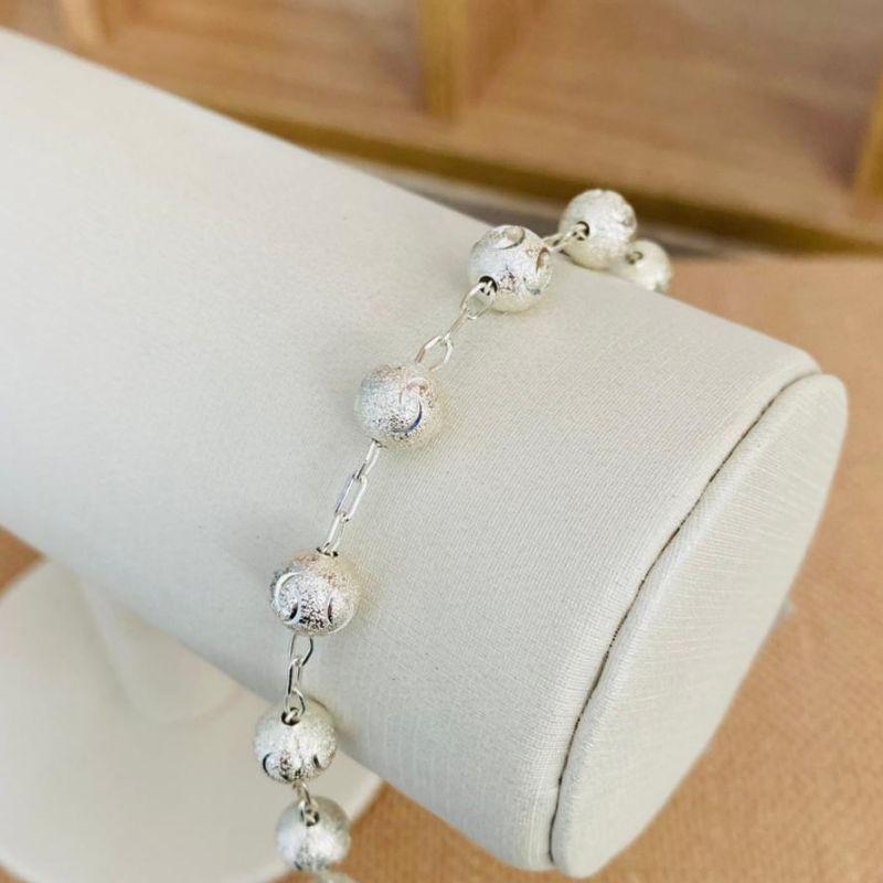 PULSEIRA BOLA FOSCA TRABALHADA