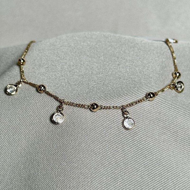 PULSEIRA BOLINHAS COM ZIRCONIAS