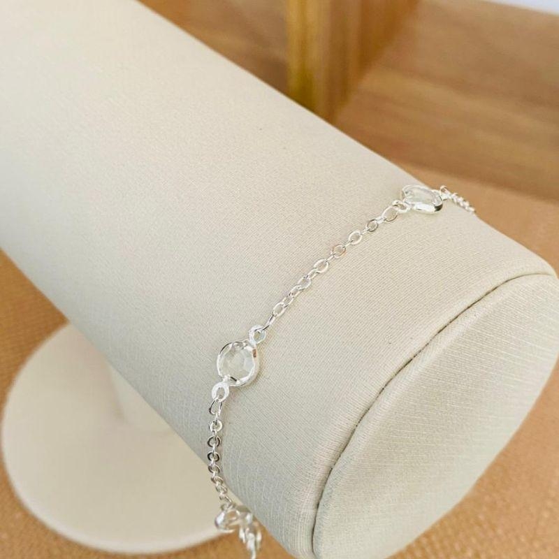PULSEIRA COM ZIRCONIAS ELO CADEADINHO M