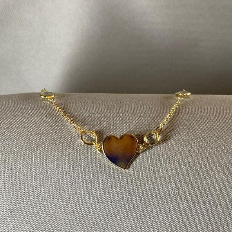 PULSEIRA CORAÇÃO COM PEDRAS