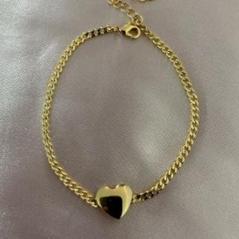 PULSEIRA CORAÇÃO LISO GRUME